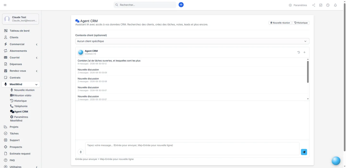 Liste des discussions précédentes